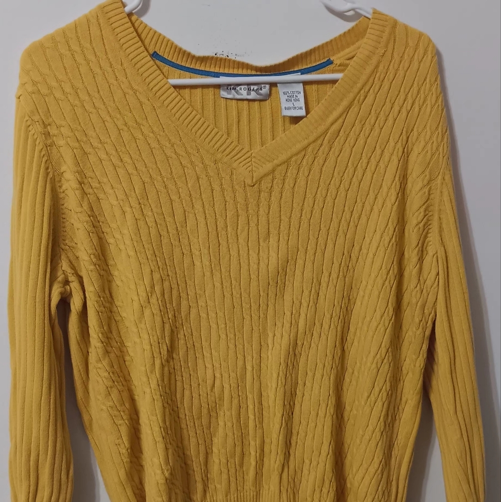 Cozy Yellow V-Neck Sweater